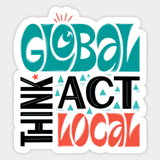 think global Sticker
